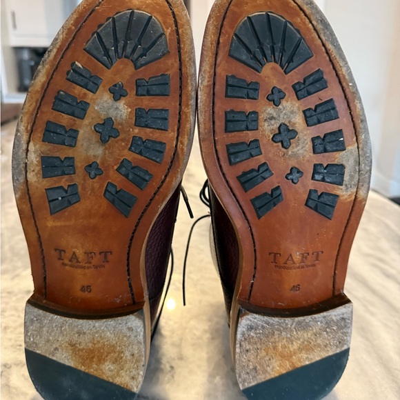 TAFT Jack Boot Burgundy Pebble Grain Leather - Size 46 (US 13) - Picture 6 of 6